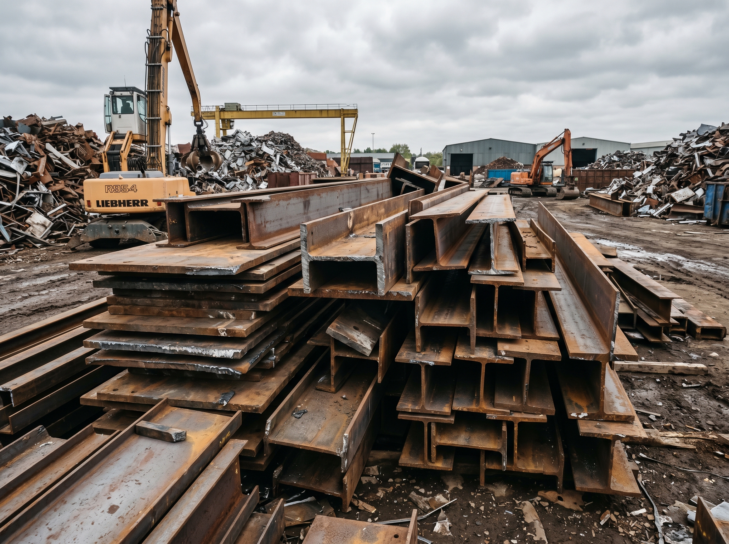 HMS 1 heavy steel scrap plates and beams