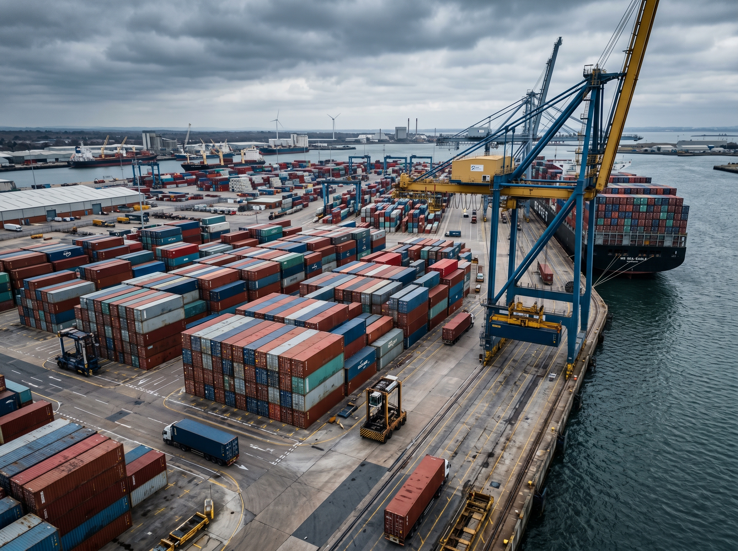 Containerised scrap at UK loading port
